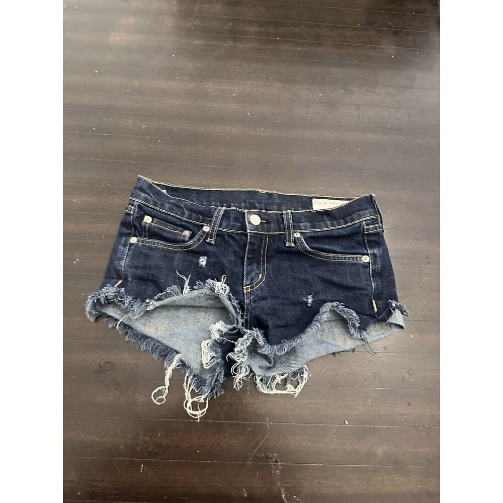 Rag & Bone Jean Shorts, Denim, 'Doris' Cutoff, Size 27 Raw Hem